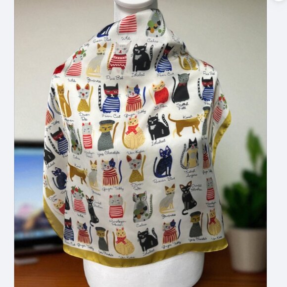 New Bandana Neckerchief Square Scarf in Retro Luxury Style - Picture 3 of 5